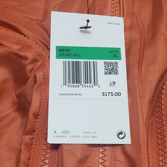Brand New Jordan 23 Engineered Full Zip Track Jacket Orange Black Men's XL - Picture 2 of 11